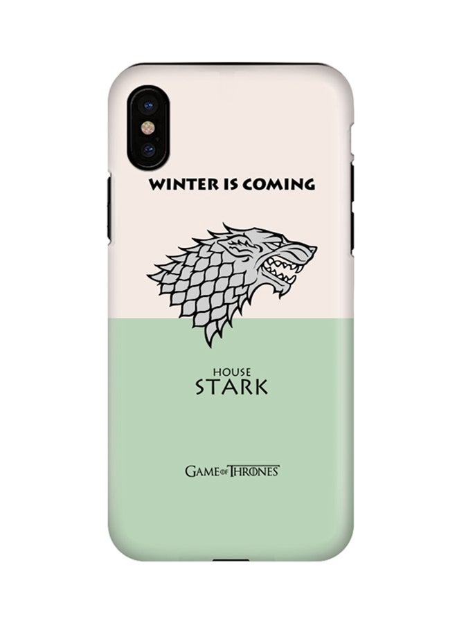 Polycarbonate Dual Layer Tough Case Cover Matte Finish For Apple iPhone X GOT House Stark