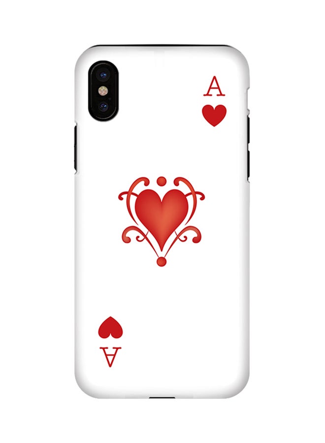 Stylizedd Polycarbonate Dual Layer Tough Case Cover Matte Finish For Apple iPhone X Ace of Hearts  - Image 1