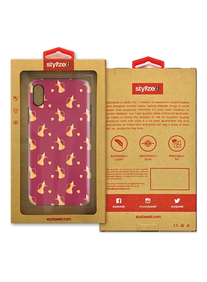 Stylizedd Polycarbonate Dual Layer Tough Case Cover Matte Finish For Apple iPhone X Pouring Dallah - Image 2