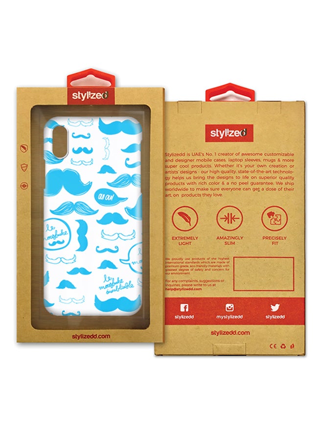 Stylizedd - Polycarbonate Slim Snap Case Cover Matte Finish For Apple iPhone X Le Moustache - Image 1