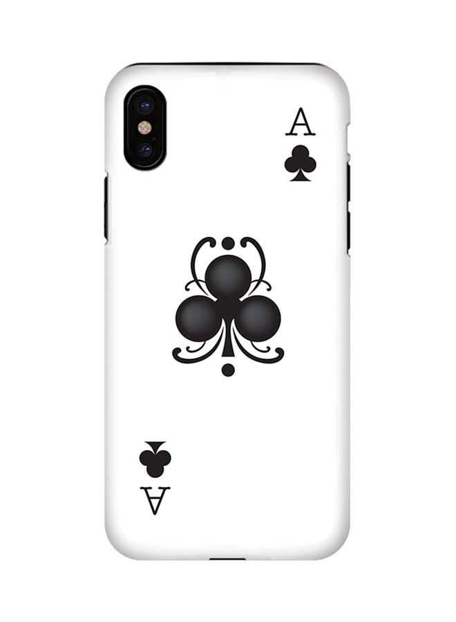Stylizedd Polycarbonate Dual Layer Tough Case Cover Matte Finish For Apple iPhone X Ace of Clubs  - Image 1
