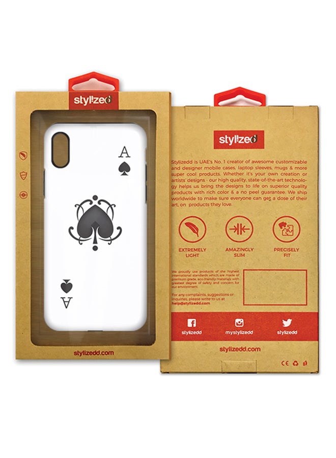 Stylizedd Polycarbonate Dual Layer Tough Case Cover Matte Finish For Apple iPhone X Ace of Spades  - Image 2