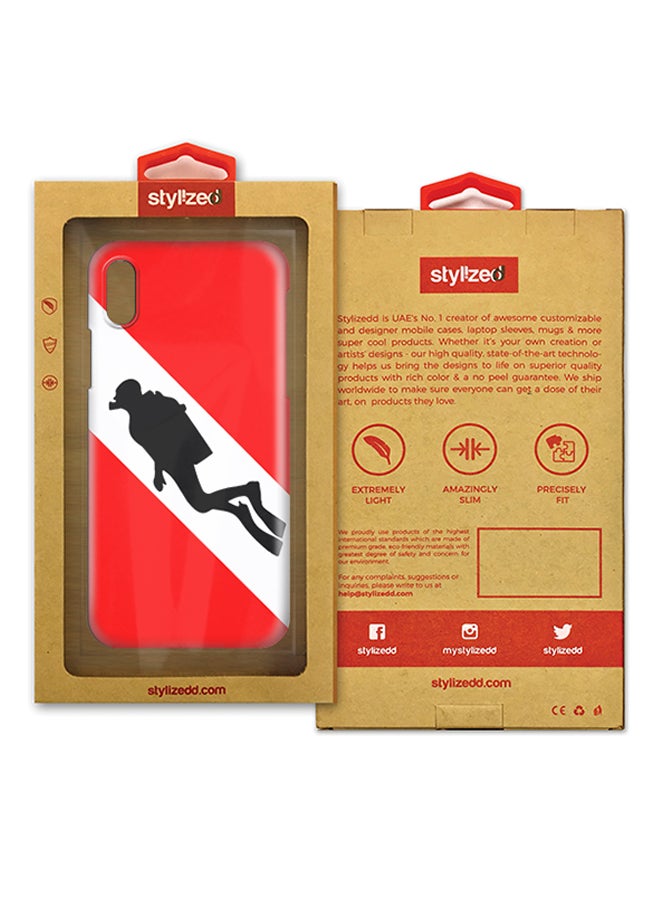 Stylizedd Polycarbonate Slim Snap Case Cover Matte Finish For Apple iPhone X Diver Flag - Image 2