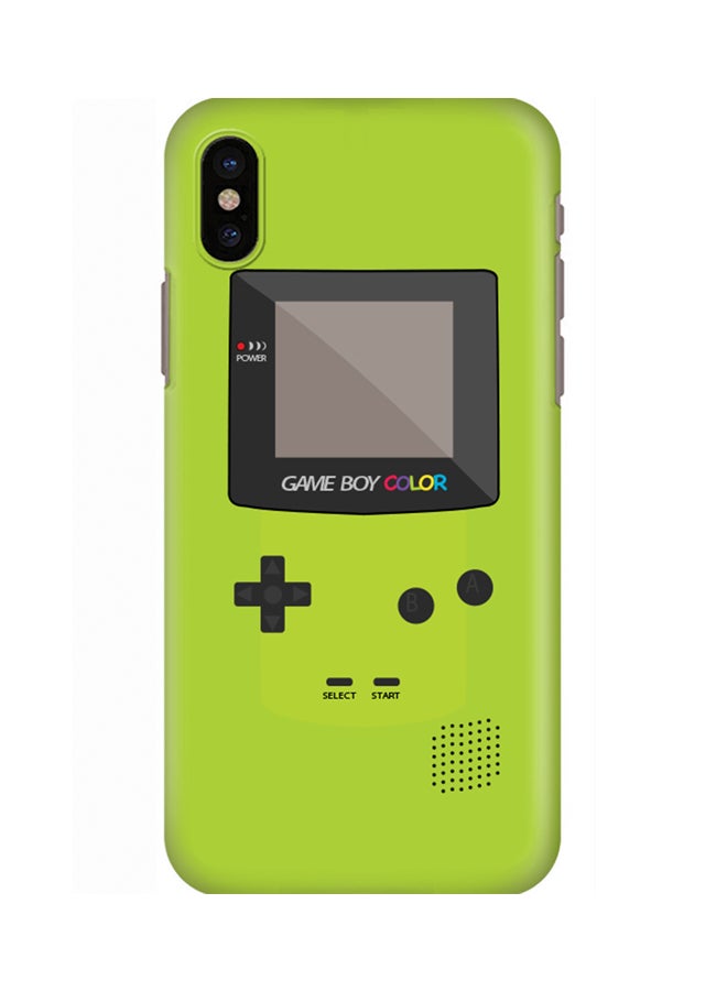 Stylizedd Polycarbonate Slim Snap Case Cover Matte Finish For Apple iPhone X Gameboy Color Green - Image 1