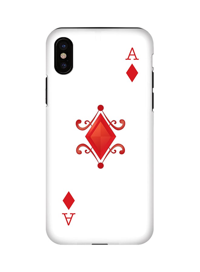 Stylizedd Polycarbonate Dual Layer Tough Case Cover Matte Finish For Apple iPhone X Ace of Diamonds  - Image 1
