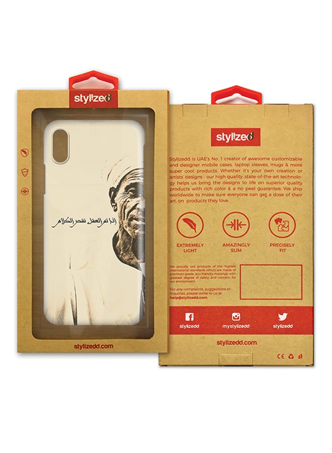 ستايلايزد غطاء محكم رفيع بمظهر غير لامع لهاتف آيفون اكس من أبل تحدث بحكمة - Image 2