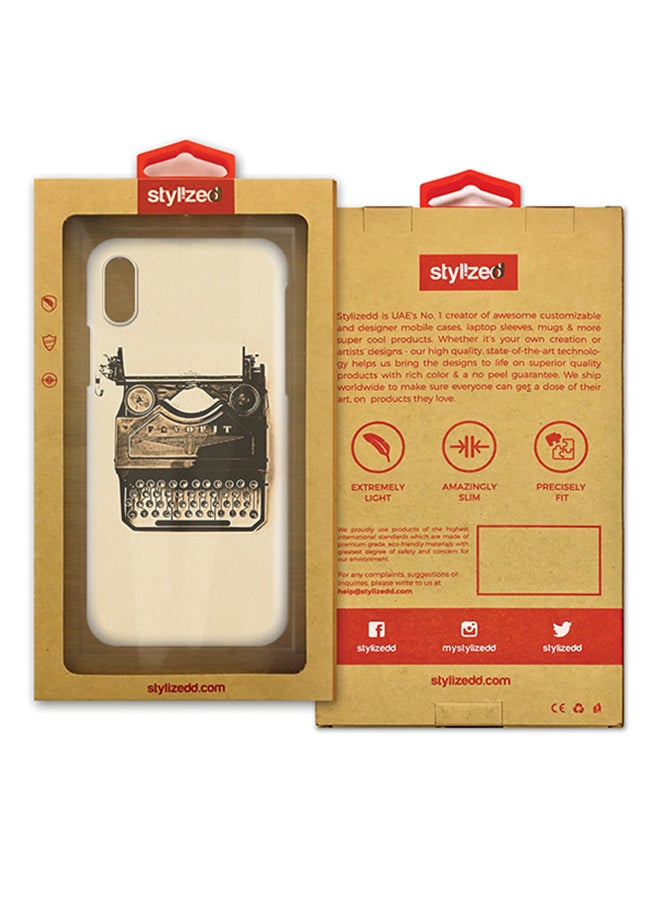 Stylizedd - Polycarbonate Slim Snap Case Cover Matte Finish For Apple iPhone X Typewriter - Image 1