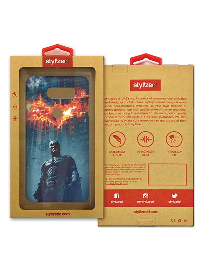Stylizedd Polycarbonate Slim Snap Case Cover Matte Finish For LG V30 Burning Batman - Image 2