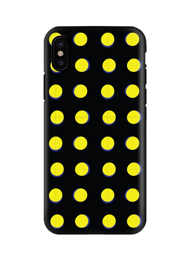 Stylizedd - Polycarbonate Dual Layer Tough Case Cover Matte Finish For Apple iPhone X Yellow Dots - Image 1