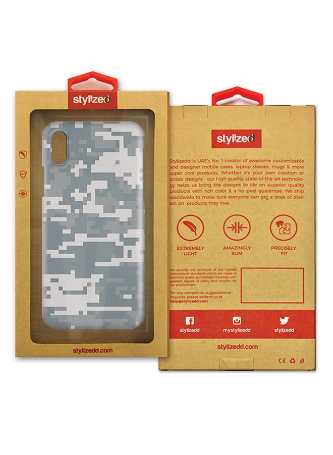 Stylizedd Polycarbonate Slim Snap Case Cover Matte Finish For Apple iPhone X Digital Camo  - Image 2