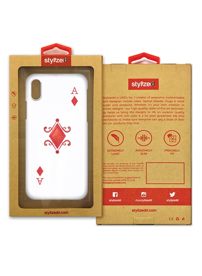 Stylizedd Polycarbonate Slim Snap Case Cover Matte Finish For Apple iPhone X Ace of Diamonds  - Image 2