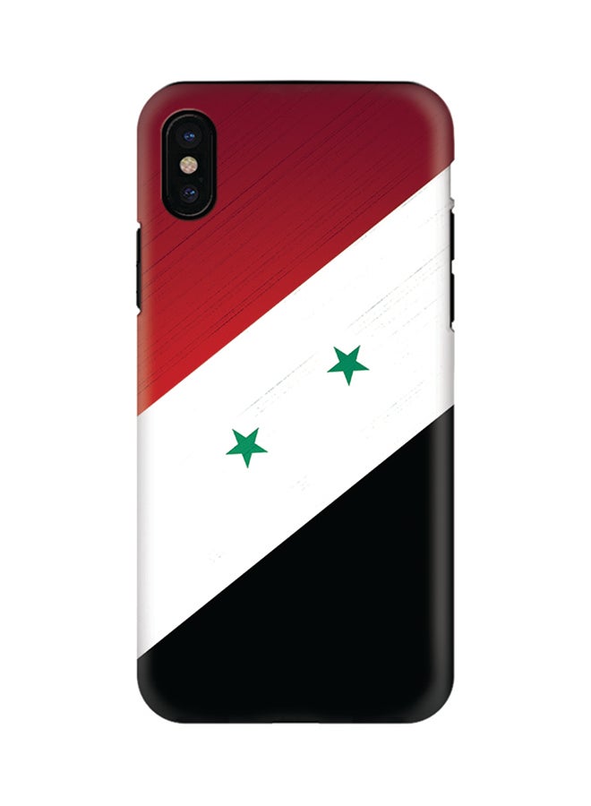 Stylizedd Polycarbonate Dual Layer Tough Case Cover Matte Finish For Apple iPhone X Flag of Syria - Image 1