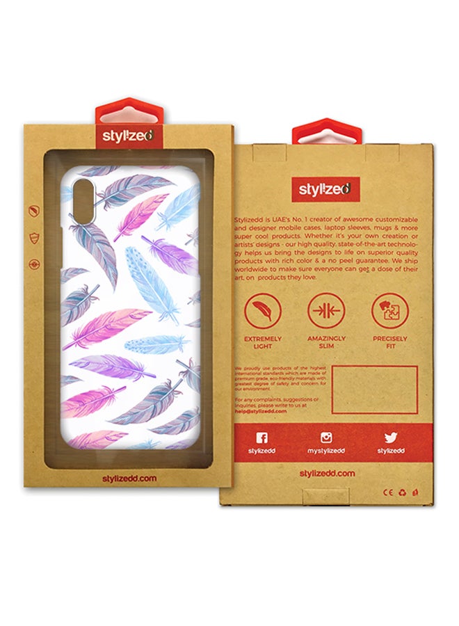 Stylizedd Polycarbonate Slim Snap Case Cover Matte Finish For Apple iPhone X Feather Colors - Image 2