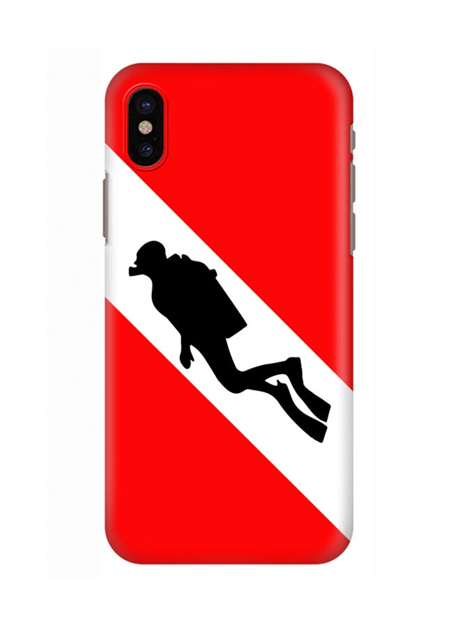 Stylizedd Polycarbonate Slim Snap Case Cover Matte Finish For Apple iPhone X Diver Flag - Image 1