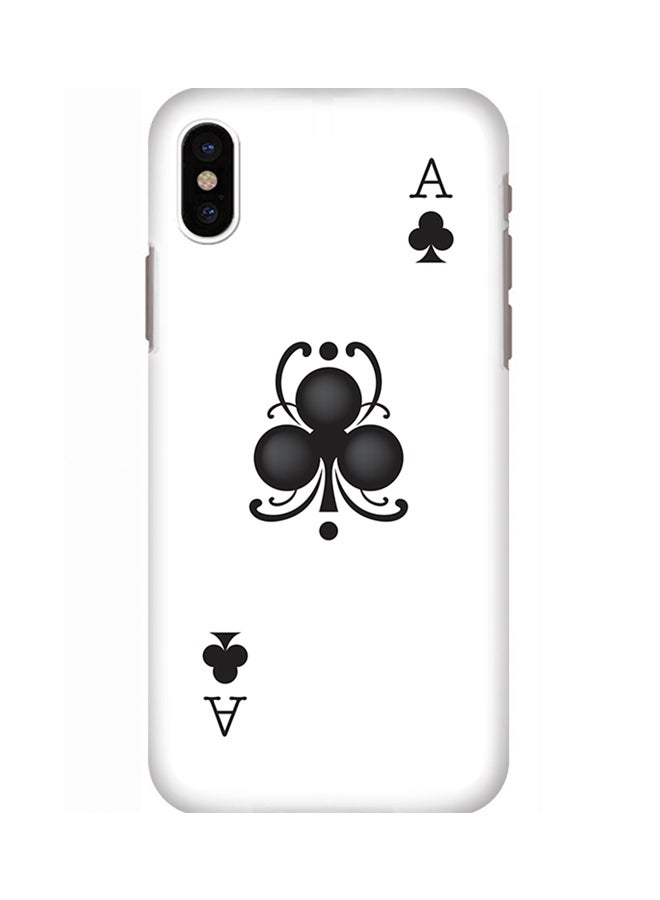 Stylizedd Polycarbonate Slim Snap Case Cover Matte Finish For Apple iPhone X Ace of Clubs  - Image 1