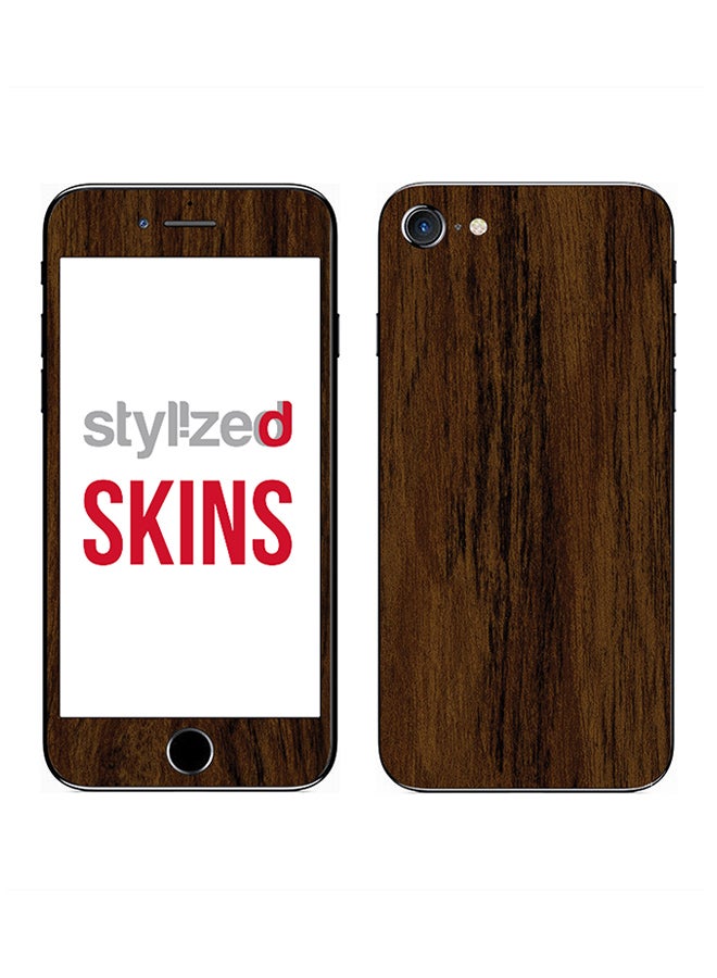 ستايلايزد غطاء بريميوم لاصق من الفينيل لهاتف آيفون 8 من آبل خشب الساج البحري - Image 1