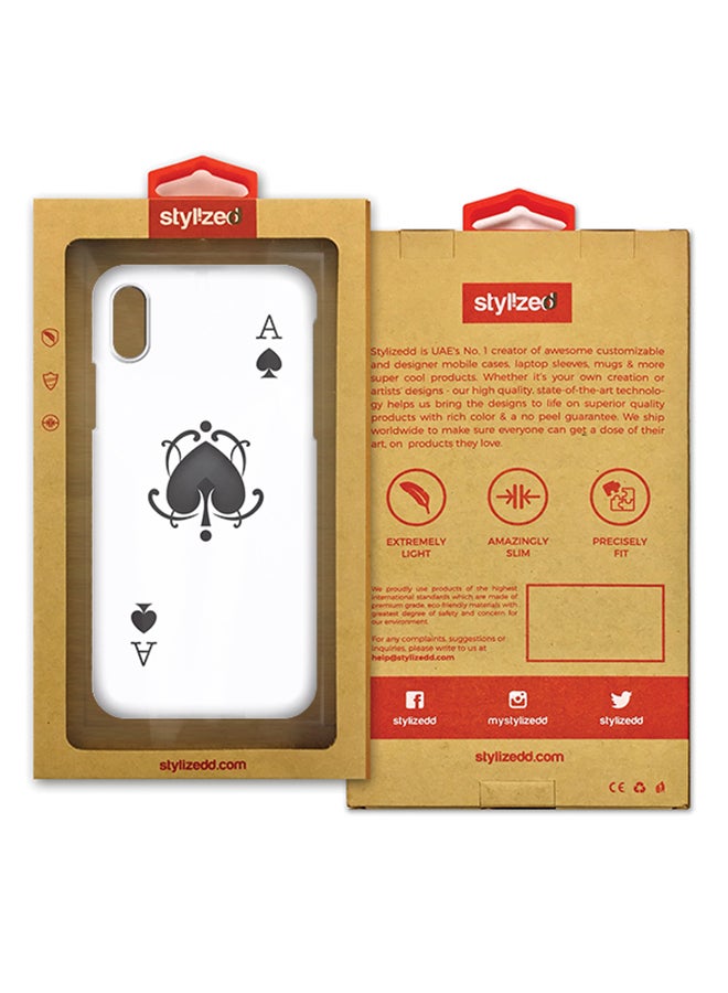 Stylizedd Polycarbonate Slim Snap Case Cover Matte Finish For Apple iPhone X Ace of Spades  - Image 2