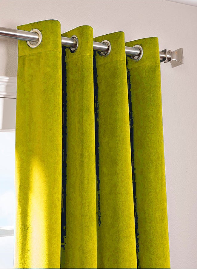 Royal Lined Blackout Eyelet Window/Door Curtain Lemon Green 50 W X 144 Linch - v1510476338/N12731987A_3