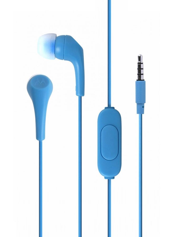 Motorola Earbuds 2 In-Ear Bass Wired Headset Blue  - Image 1
