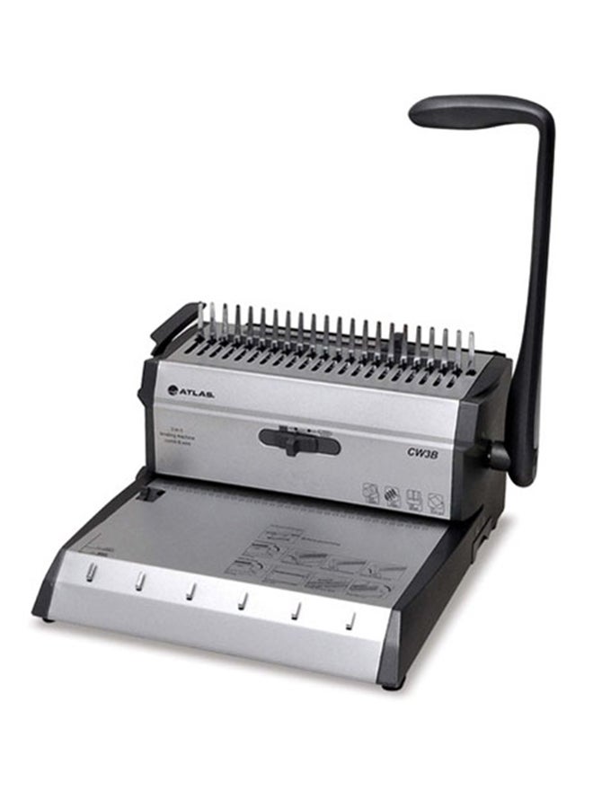 ATLAS - 2-In-1 Comb With Wire Binding Machine Silver - Image 1