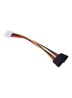 Sata 4 Pin IDE To 2 Serial ATA SATA Y-Splitter Hard Drive Power Adapter Cable Black/Yellow/Red 
