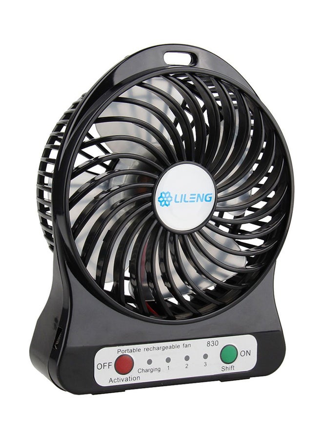 أو إي إم مروحة سمر ميني بثلاث سرعات قابلة للشحن بشاحن USB 261.53727337.17 أسود - Image 2