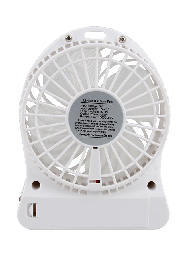 oem Summer Mini 3 Gear Speed Rechargeable Battery USB Fan 261.27310621.17 White - Image 2