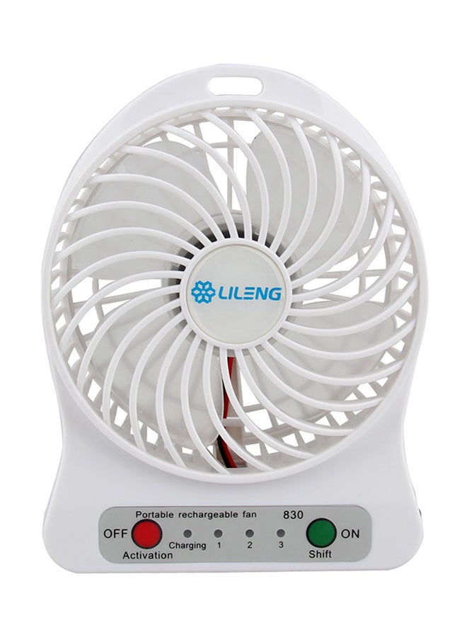 oem Summer Mini 3 Gear Speed Rechargeable Battery USB Fan 261.27310621.17 White - Image 1