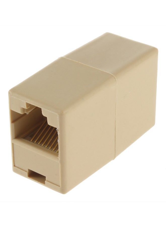 oem RJ45 Ethernet Cable Coupler Beige 