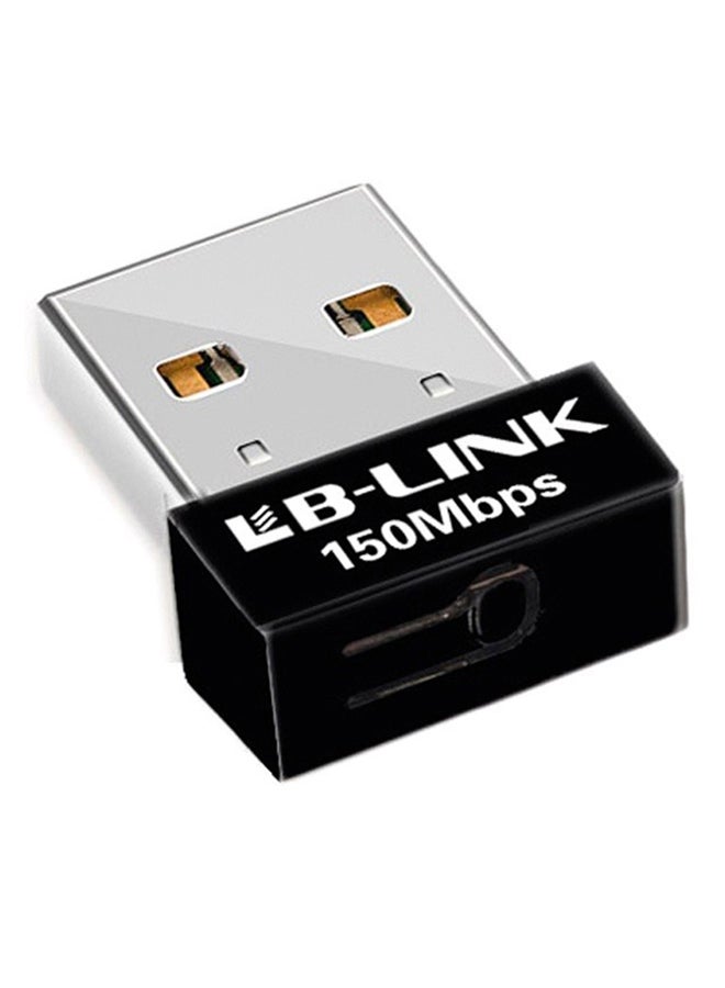 LB لنك محول لاسلكي صغير الحجم مزود بمنفذ USB بمعدل نقل بيانات 150 ميجابت في الثانية أسود 