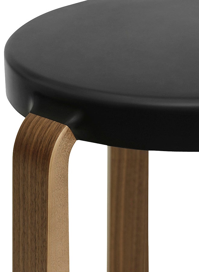 normann COPENHAGEN - Tap Stool Walnut/Black 41x43x35cm - Image 1