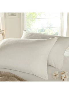 Comfy 2-Piece 144 GSM Pillow Set cotton White 45x70cm 