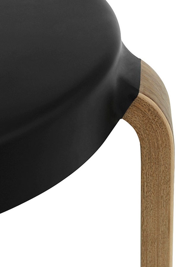 normann COPENHAGEN - Tap Stool Walnut/Black 41x43x35cm - Image 1