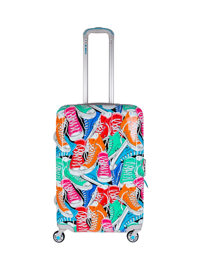 BG Berlin 4 Wheel Spinner Old School Trolley Luggage 24 inches Multicolour  - Image 1