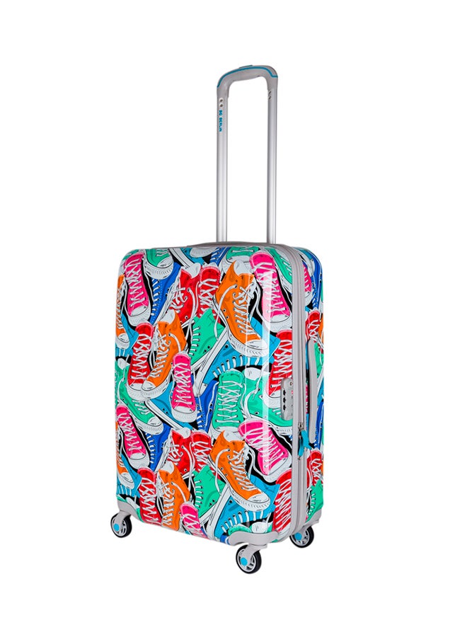 BG Berlin 4 Wheel Spinner Old School Trolley Luggage 24 inches Multicolour  - Image 2