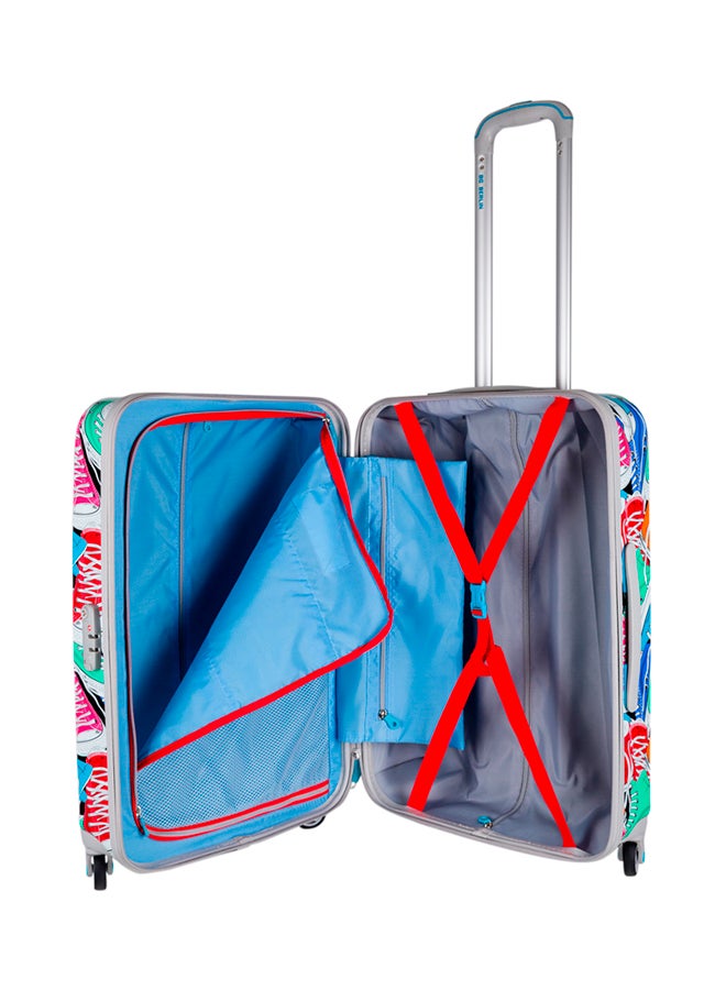 BG Berlin 4 Wheel Spinner Old School Trolley Luggage 24 inches Multicolour  - Image 3