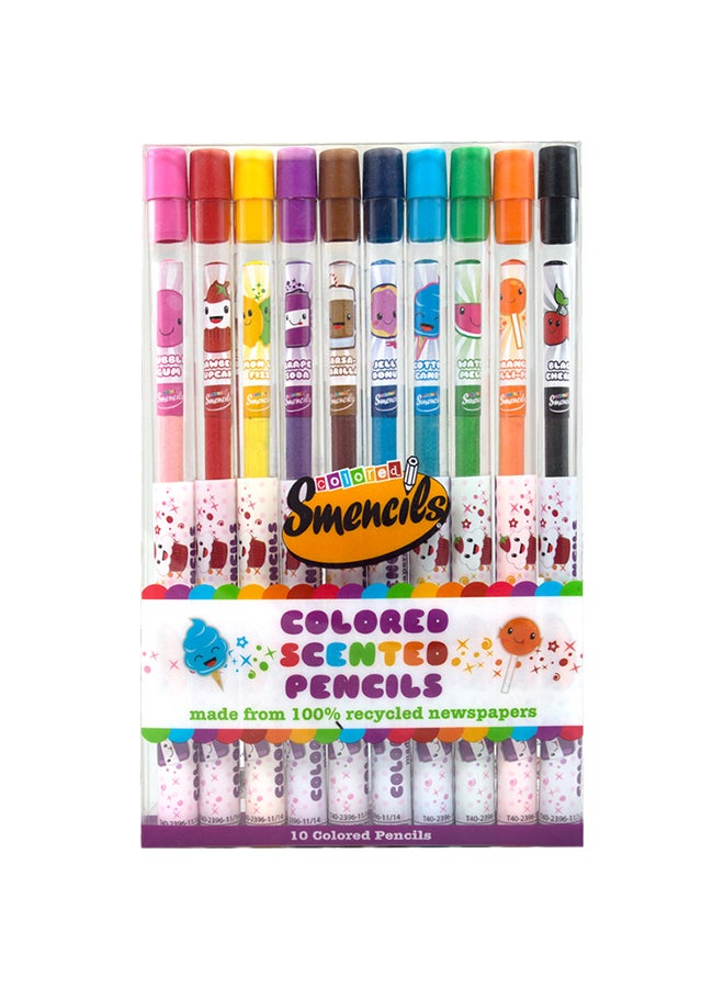 Pack Of 10 Colored Smencils Multicolour