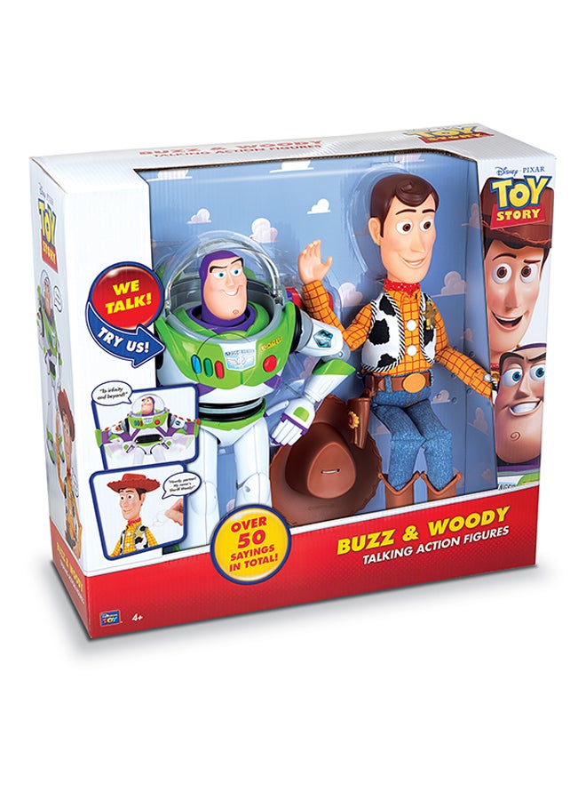 THINKWAY TOYS Pack Of 2 Buzz And Woody Talking Collectible Action