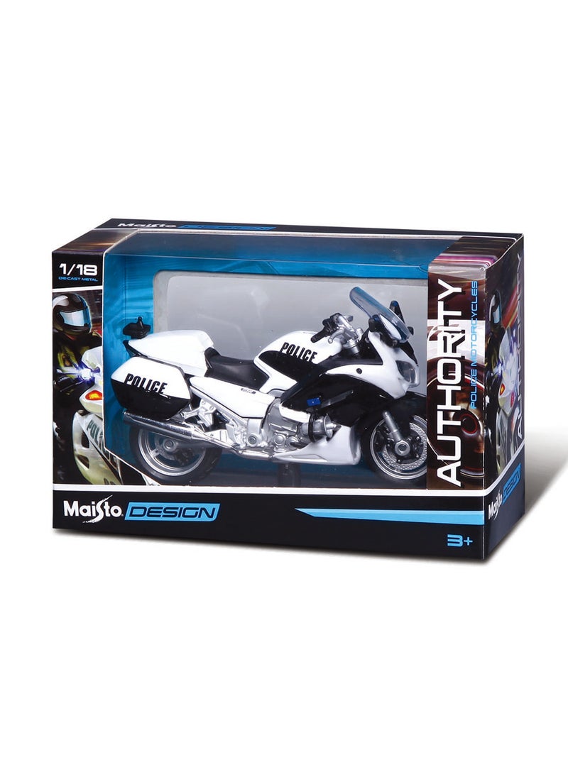 Maisto BMW R 1200 RT 1:18 Diecast Police Motorcycle Assorted - Pack May Vary 5cm  - Image 1