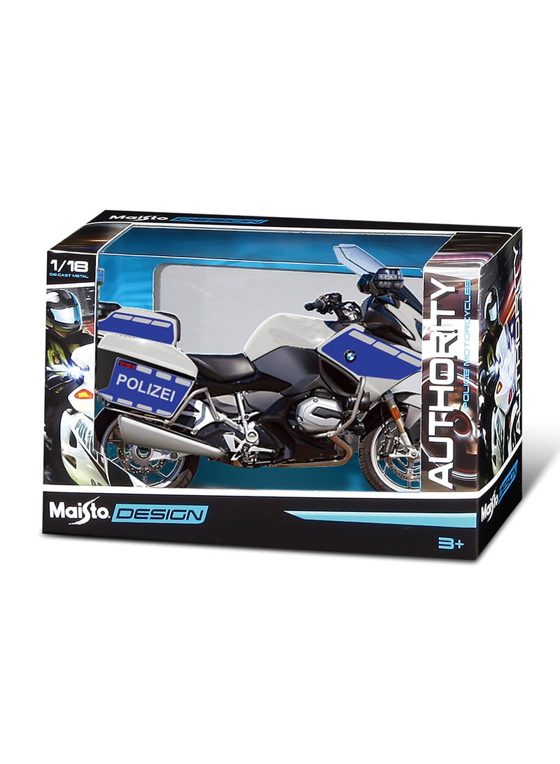 Maisto BMW R 1200 RT 1:18 Diecast Police Motorcycle Assorted - Pack May Vary 5cm  - Image 2