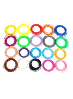LMYSTAR 20-Piece 3D Printer Filament Multicolour 