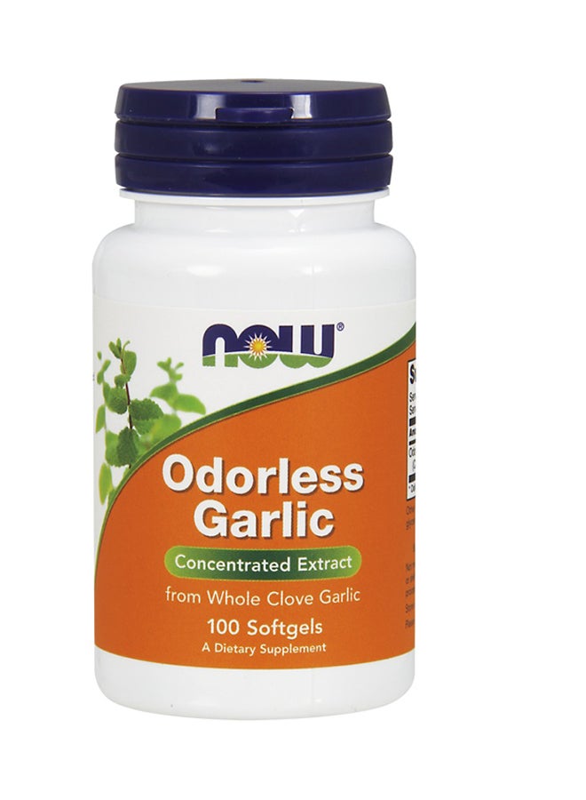 ناو فودز 100 كبسولة هلامية من الثوم عديمة الرائحة