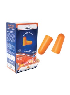 Vaultex Uncorded PU-Foam Earplug 200 Pairs Sleep Work Site Ear Protection Orange 