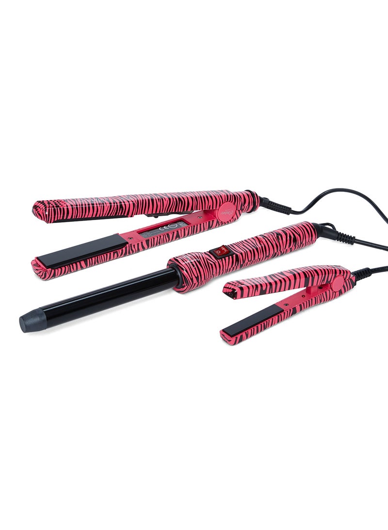 JOSE EBER 3-Piece Iron Gift Set Pink Zebra  - Image 2