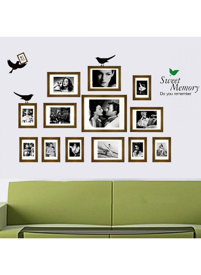 دادا الرئيسية ملصق للجدار قابل للإزالة على شكل تصاميم إطارات للصور بني - Image 1