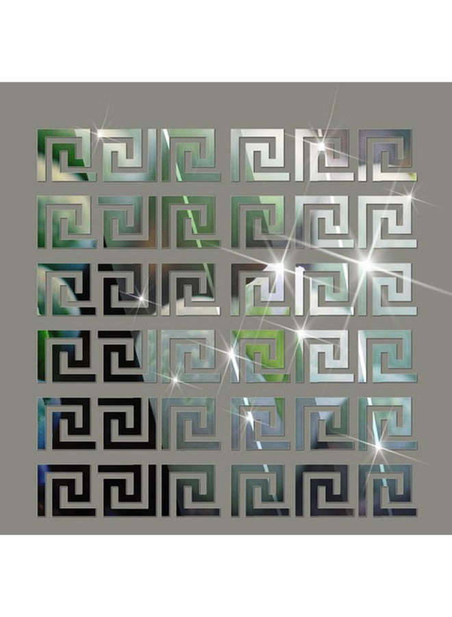 DaDa Home 3D Decorative Mirror Pattern Wall Sticker Clear 60 x 40cm  - Image 1