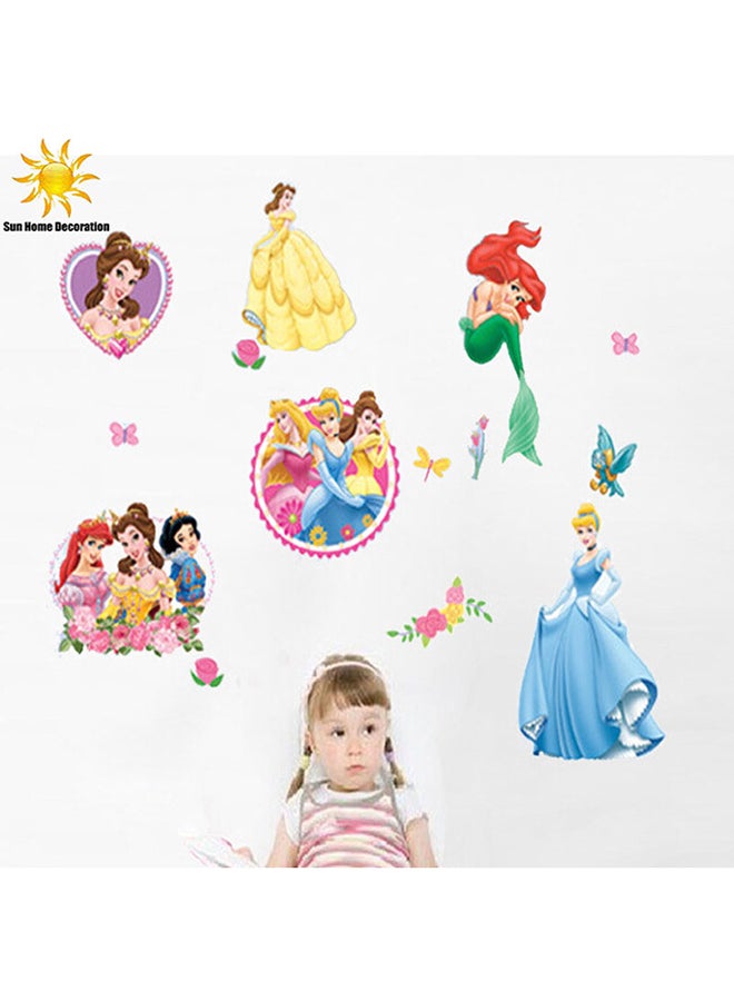 DaDa Home Princess Cartoon Removable Wall Sticker Multicolour  - Image 1