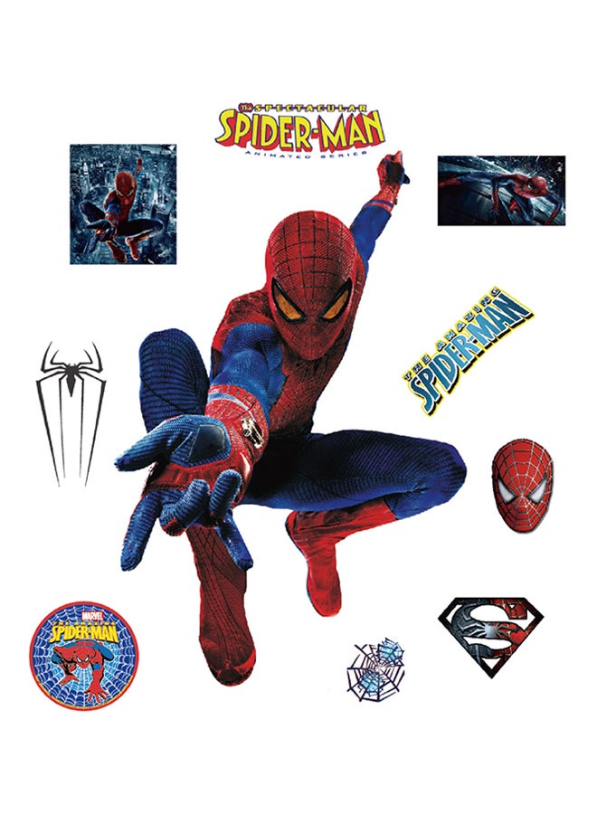 Spiderman Removable Wall Sticker Multicolour 60 x 40cm - v1511174913/N12479277A_1