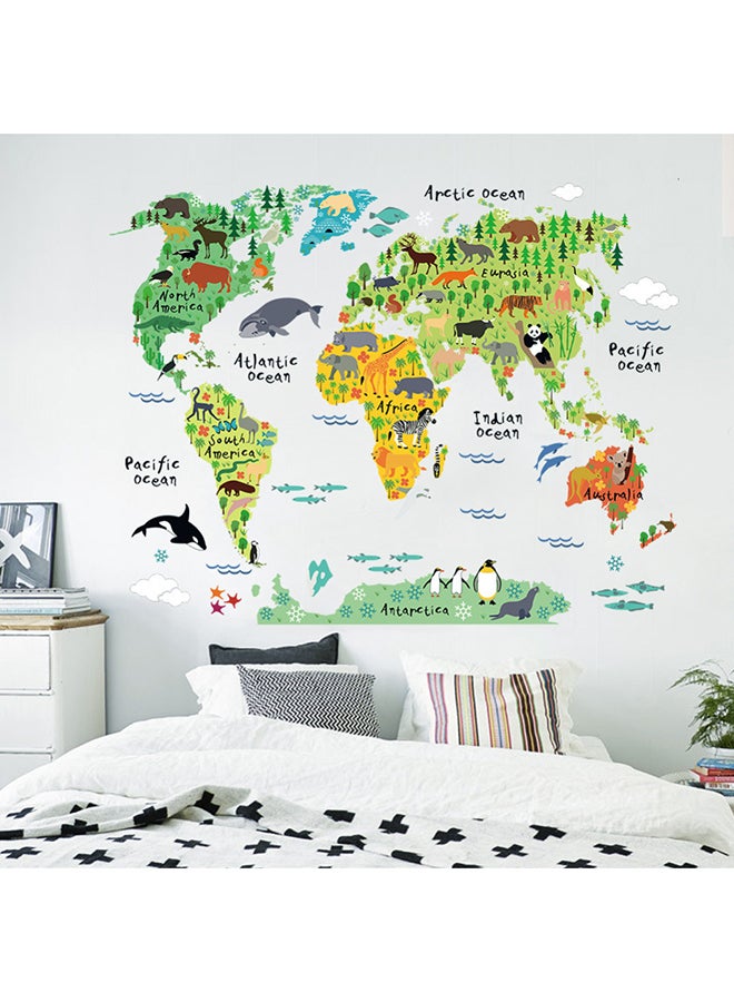 DaDa Home Colourful World Map Wall Sticker Multicolour  - Image 4