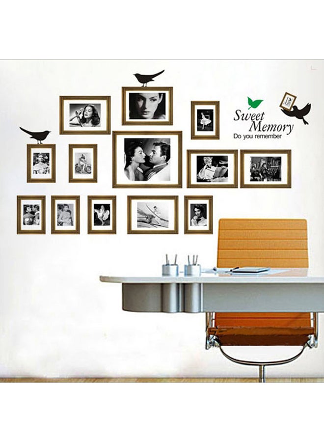 دادا الرئيسية ملصق للجدار قابل للإزالة على شكل تصاميم إطارات للصور بني - Image 3
